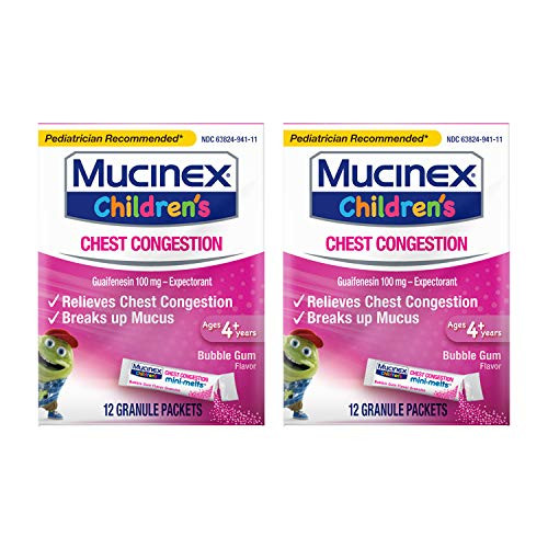 Mucinex Children s Mini Melts Chest Congestion Bubble Gum 24ct 2X12ct