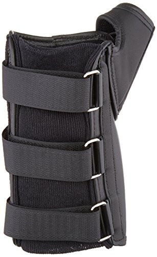 Rolyan Workhard Wrist and Thumb Spica Splint for Left Wrist Quality Durable Leather Thumb  Wrist Support with Padded Lining  Straps for Tendonitis Inflammation Carpal Tunnel Tendinitis Medium