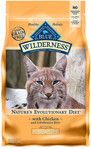 Blue Buffalo Wilderness High Protein Natural Adult Weight Control Dry Cat Food Chicken 5lb