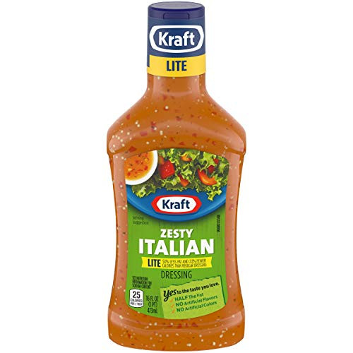 Kraft Zesty Italian Lite Salad Dressing 16 fl oz Bottles Pack of 6 Kraft Zesty Italian Lite Salad Dressing 16 fl oz Bottles Pack of 6