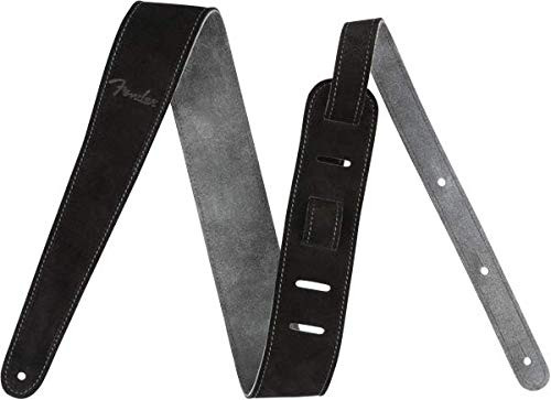 Fender 2  Reverse Suede Strap  Black / Gray