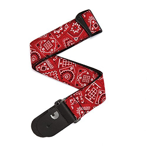 Planet Waves Woven Guitar Strap Bandana Red
