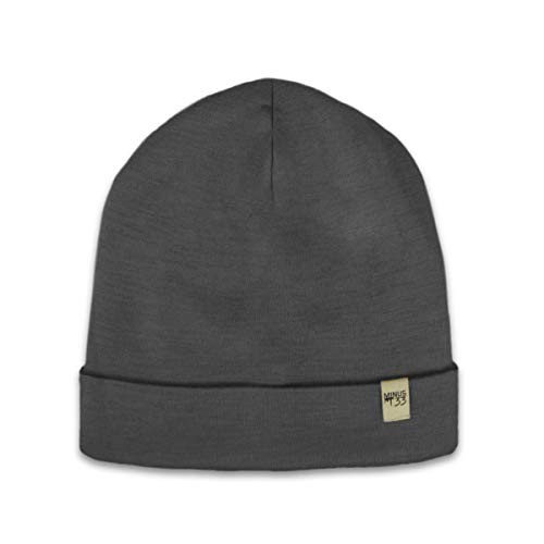 Minus33 Merino Wool Ridge Cuff Beanie Charcoal Grey One Size