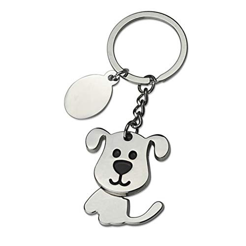 Metal Keychain Key Chain Ring Dog Keychain Silver