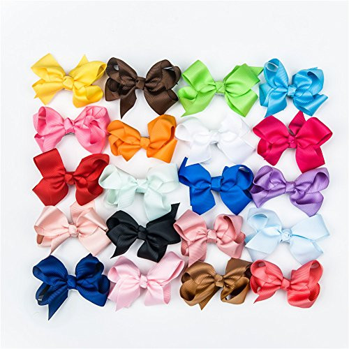 Bzybel 20pcs Baby Girls Boutique Grosgrain Ribbon Hair Bows Clips Hair Accessories Alligator Clips Barrettes 20 Colors Bzybel 20pcs Baby Girls Boutique Grosgrain Ribbon Hair Bows Clips Hair Accessories Alligator Clips Barrettes 20 Colors