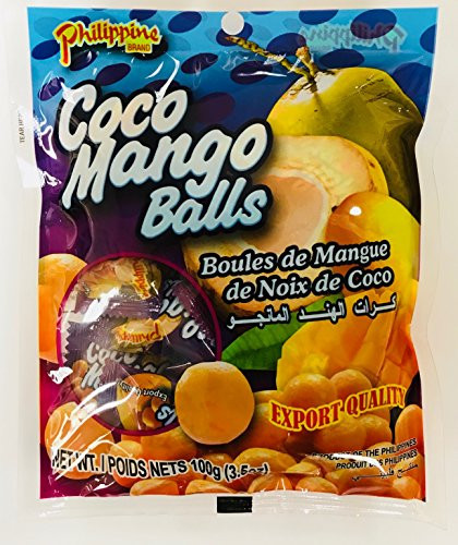 Philippine Brand Coco Mango Balls Coconut and Mango 3 5 Ounce