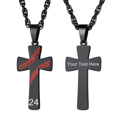 PROSTEEL Baseball Cross Necklace for 
