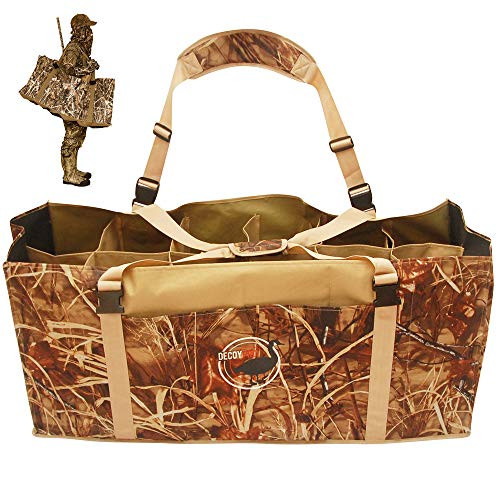 DecoyPro 12 Slot Duck Decoy Bag Padded Adjustable Shoulder Strap Water Dirt Drain System Slotted Decoy Bags to Protect Duck Decoys DecoyPro 12 Slot Duck Decoy Bag Padded Adjustable Shoulder Strap Water Dirt Drain System Slotted Decoy Bags to Protect Duck Decoys