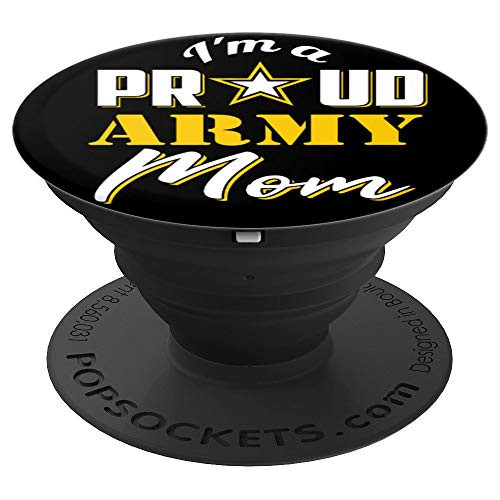 Proud Army Mom Military Family Womens PopSockets Grip and Stand for Phones and Tablets