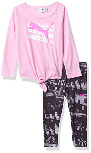 PUMA Baby Girls  Longsleeve Tee  Legging Pink 18M