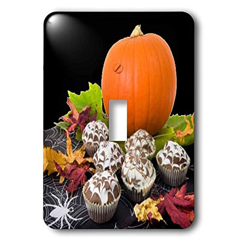3dRose lsp60231 Pumpkin And Cupcakes Single Toggle Switch Multicolored