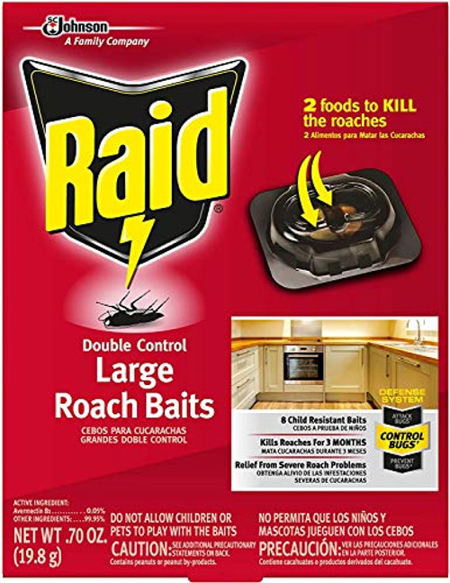 Raid Double Control Large Roach Baits 8 CT Pack 3 Raid Double Control Large Roach Baits 8 CT Pack 3