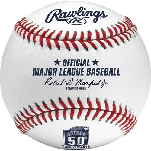 Rawlings ROMLBAST50 2015 Houston Astros 50th Anniver Baseball Official MLB ROMLB