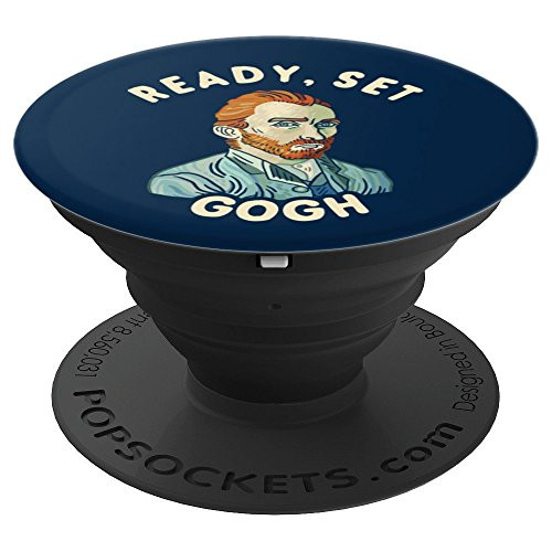 Ready Set Gogh  Vincent Van Gogh Funny Pun PopSockets Grip and Stand for Phones and Tablets