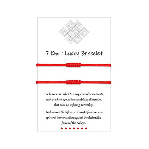 Red String Bracelet 7 Knots Kabbalah Protection Good Luck Thread Ojo Bracelets for Women Men Girls Boys Family Friends Red String Bracelet 7 Knots Kabbalah Protection Good Luck Thread Ojo Bracelets for Women Men Girls Boys Family Friends