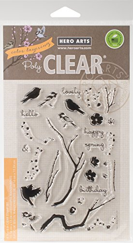 Hero Arts CM129 Color Layering Birds & Blossoms Photopolymer Stamps
