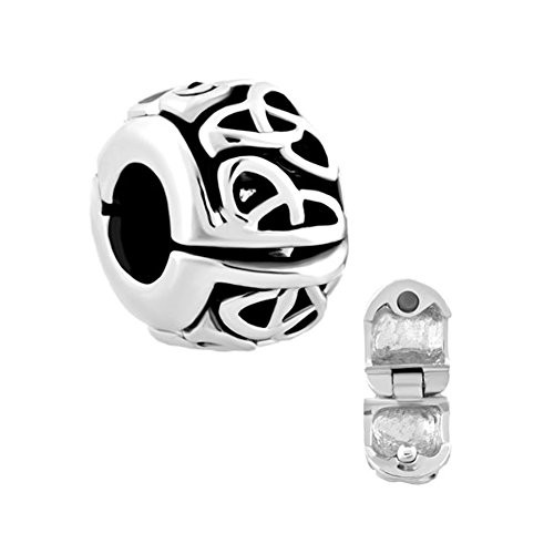 ReisJewelry Irish Celtic Knot Clip Lock Charm Spacer Charm Beads for Bracelet Style1