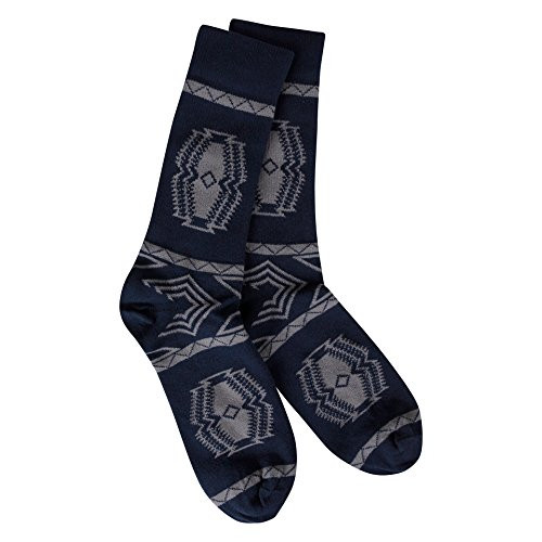 World s Softest Men s 1902 Collection Metro Crew Socks One Size Fits Most Aztec Navy