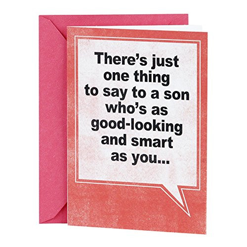Hallmark Shoebox Funny Birthday Card for Son Good Looking Joke