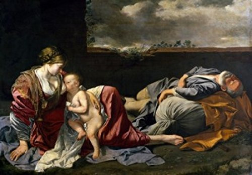 Repose of the Holy Family by Orazio Gentileschi 15631639 France Paris Musee du Louvre Poster Print 18 x 24 Repose of the Holy Family by Orazio Gentileschi 15631639 France Paris Musee du Louvre Poster Print 18 x 24