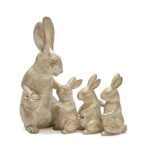 Burton  Burton Figurine Natural Bunny Family