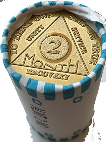 wendells Bulk Lot of 25 Aluminum 2 Month AA Medallions 60 Day Alcoholics Anonymous Chips