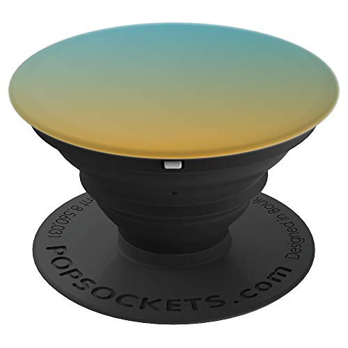 Retro Blue Sunset Gradient Ombre Aesthetic Fading Color Blue PopSockets Grip and Stand for Phones and Tablets
