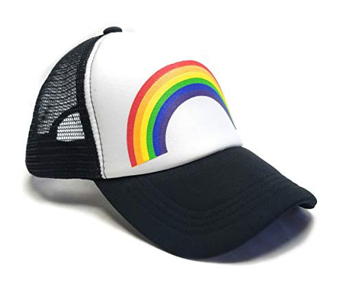 Rainbow Pride Foam Trucker Hat Black