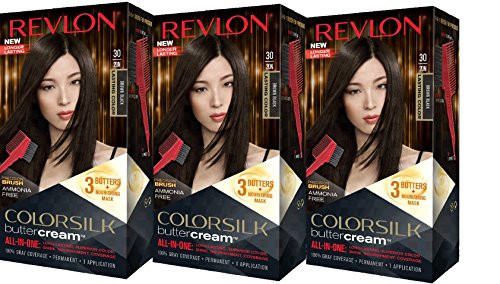 Revlon ColorSilk Buttercream Brown/Black Pack of 3