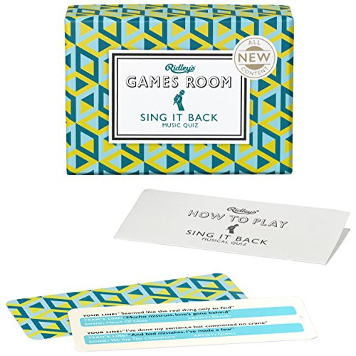 Ridley s Games Sing It Back Second Edition Quiz Card Guessing Game for Kids and Adults