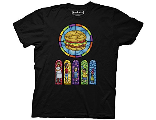 Ripple Junction Bob s Burgers Comic Art Stained Glass Adult TShirt Large Black
