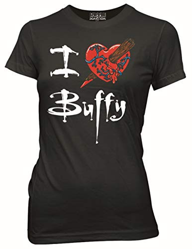 Ripple Junction Buffy The Vampire Slayer I Heart Buffy Junior TShirt XL Black