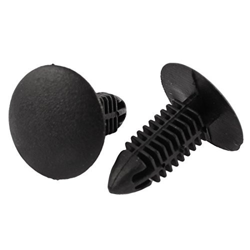 uxcell 100 x 6 6mm Hole Plastic Rivets Fastener Push Clips Black for Car Auto Fender