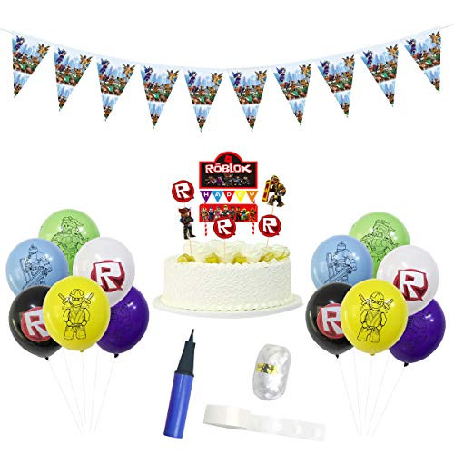 Robot Blocks Party Supplies for Kids Birthday Video Game Balloons Party Decorations RoBlox Decorations Cake Topper CupCake Toppers Hanging Decorations Birthday Party Decorations Favors Robot Blocks Party Supplies for Kids Birthday Video Game Balloons Party Decorations RoBlox Decorations Cake Topper CupCake Toppers Hanging Decorations Birthday Party Decorations Favors
