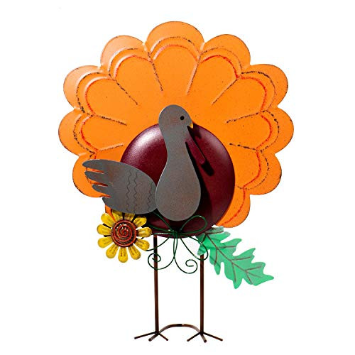 Rocinha Thanksgiving Turkey Tabletop Decor Metal Free Standing Turkey Decoration Turkey Table Decor for Autumn Fall Thanksgiving Halloween Christmas Home Decor