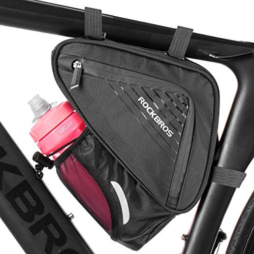ROCKBROS Bike Bicycle Triangle Frame Bag Bike Bicycle Storage Bag Bike Accessories Pouch Pack with Water Bottle Pouch for Road Mountain Bike ROCKBROS Bike Bicycle Triangle Frame Bag Bike Bicycle Storage Bag Bike Accessories Pouch Pack with Water Bottle Pouch for Road Mountain Bike