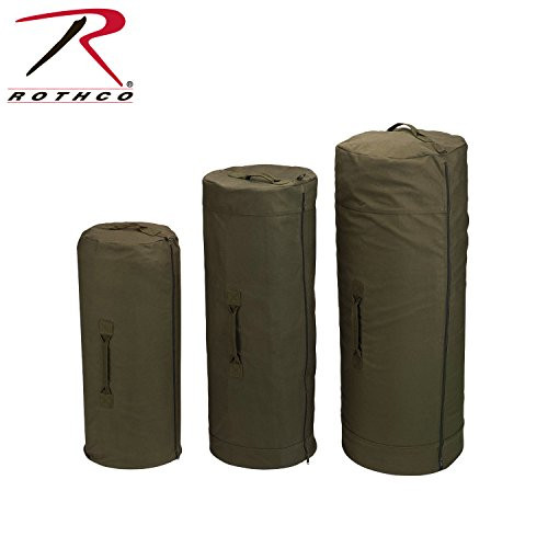 Rothco Canvas Duffle Bag with Side Zipper Olive Drab 21  x 36