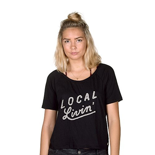 Roxy Junior s Fashion Boyfriend Local Livin Screen TShirt Anthracite M