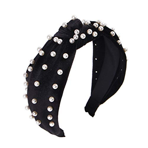 RUITASA 1PCS Headbands for Women Pearl Headbands Twisted Faux Pearl Velvet Headband Elegant Bling Hair Clip Hairpins Headwear Styling Tools AccessoriesBlack RUITASA 1PCS Headbands for Women Pearl Headbands Twisted Faux Pearl Velvet Headband Elegant Bling Hair Clip Hairpins Headwear Styling Tools AccessoriesBlack