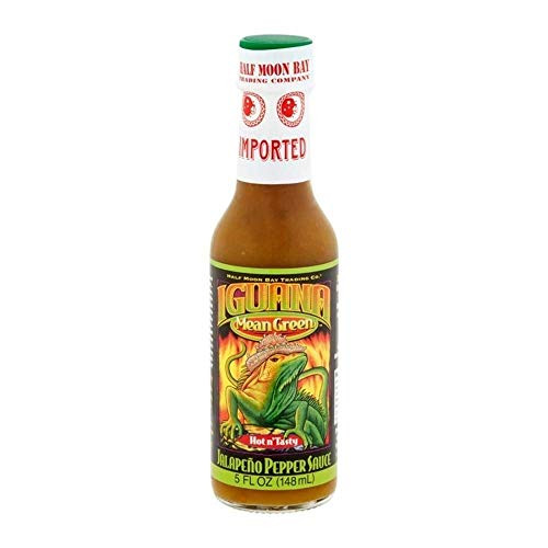 Iguana Mean Green Jalapeno Pepper Sauce 5 oz bottle