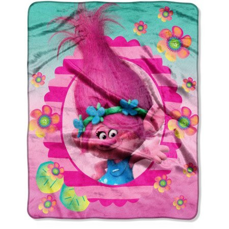 DreamWorks Trolls Flower Power 40" x 50" Silk Touch Throw