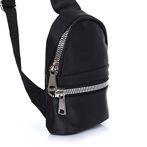 S Design Mini Backpack for Women Crossbody Purses Sling Bag Travel Backpack for Women Small Sling Backpack for Girls Crossbody Bags for Womens Black Mini Backpack