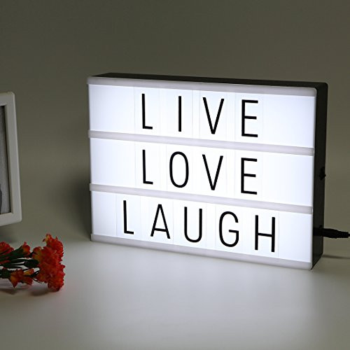 LITENERGY A4 Size Cinematic Light Up Box with Letters and LED Light