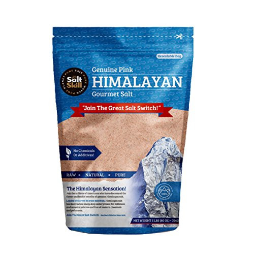 Salt Skill Pink Gourmet Himalayan Salt Fine Grain 5 LBS Bag