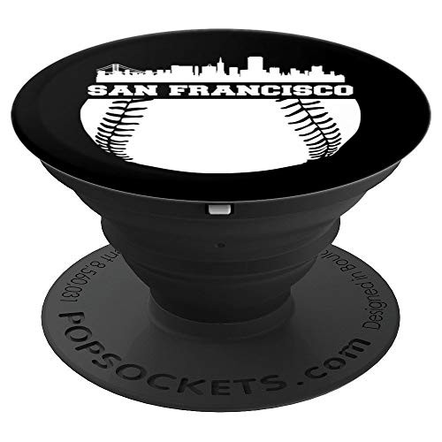 San Francisco Baseball Fan SF SkyLine Sports Lovers Gifts PopSockets Grip and Stand for Phones and Tablets