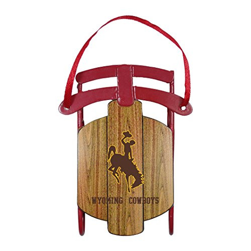 NCAA Wyoming Cowboys Metal Sled Ornament Arizona State Sun Devils 3 5  Long Brown
