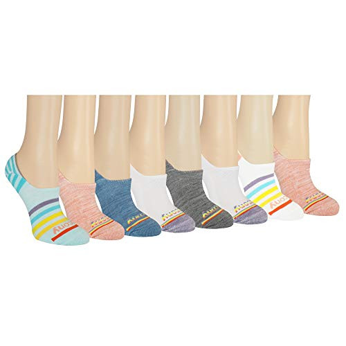 Saucony Women s Show Cushioned Invisible Liner Socks Rainbow Assorted 8 Pairs Shoe Size 610
