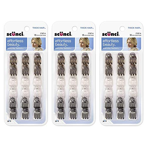 Scunci Effortless Beauty Thick Hair Mini Jaw Clips