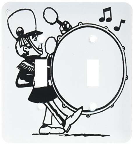 3dRose lsp_46619_2 Black N White Drummer With Drum Toggle Switch