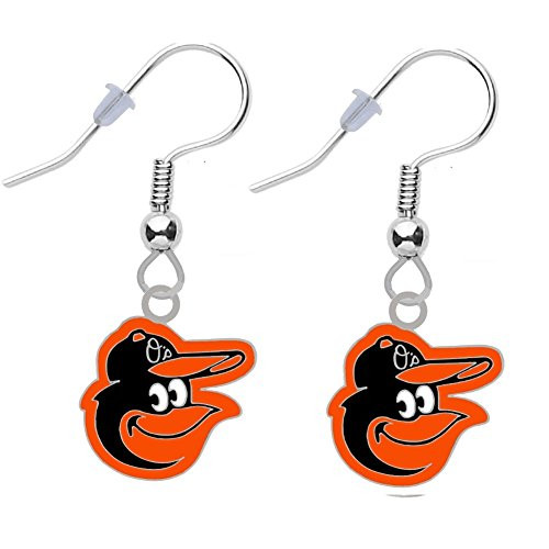Final Touch Gifts Baseball Bird Logo Earrings Pierced